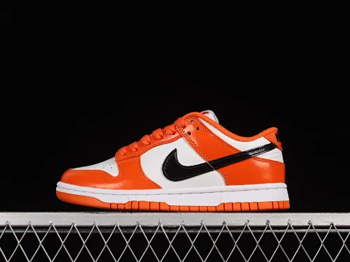 All Categories Nk SB Dunk Series Nk SB Dunk Low Low-top Sneakers Nk Dunk Low White Black Orange SB Smashed Backboard Fashion Casual Sneakers DJ9955-800